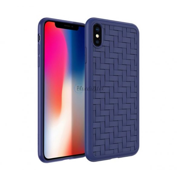 Protector de telefon din silicon HOCO TRACERY (model împletit) ALBASTRU Apple iPhone X 5.8, Apple iPhone XS 5.8