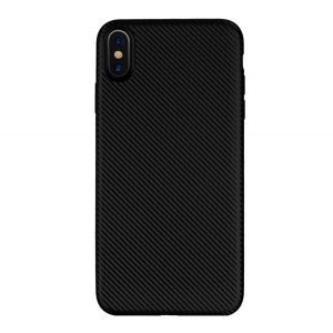 Silicone Phone Husă (model de carbon) negru Apple iPhone XR 6.1