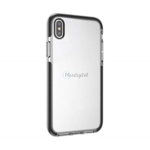 Protector de telefon din silicon 4-OK (rezistent mediu la impact, cadru cu perne de aer) NEGRU Apple iPhone XS Max 6.5