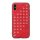 Protectie de telefon din plastic FIERRE SHANN (spate din piele, cu crampoane) RED Apple iPhone XS 5.8, Apple iPhone X 5.8