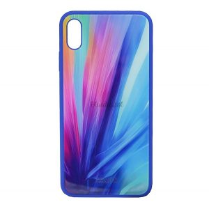 NILLKIN TEMPERED PLAID cadru de protecție din silicon pentru telefon (BUMPER, spate din sticlă călită, în dungi) CULOARE Apple iPhone XS Max 6.5