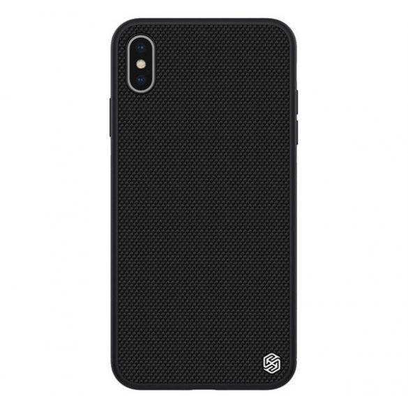 Protector de telefon din plastic NILLKIN TEXTURED (suprafață aspră, rezistență medie la impact, cadru din silicon, model 3D) NEGRU Apple iPhone XS Max 6.5