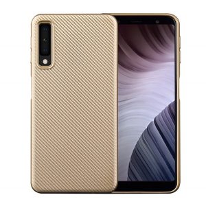 Husă silicon pentru telefon (model de carbon) AUR Samsung Galaxy A7 (2018) SM-A750F