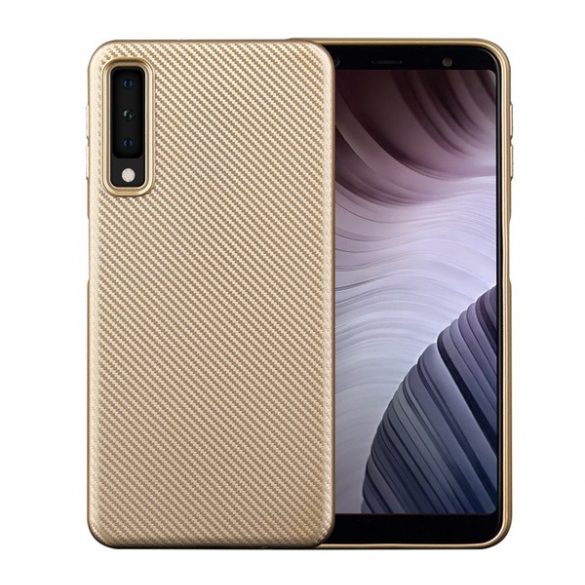 Husă silicon pentru telefon (model de carbon) AUR Samsung Galaxy A7 (2018) SM-A750F