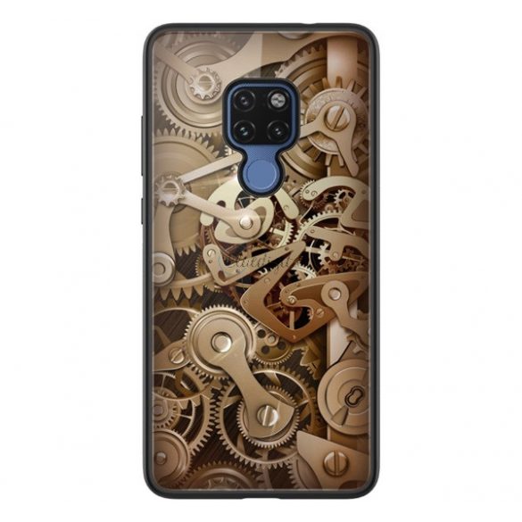 Cadru din silicon de protecție pentru telefon NILLKIN GEAR (BUMPER, rezistență medie la impact, spate din sticlă călită, model roată) MARO Huawei Mate 20