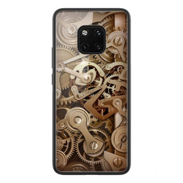 Cadru din silicon de protecție pentru telefon NILLKIN GEAR (BUMPER, rezistență medie la impact, spate din sticlă călită, model roată) MARO Huawei Mate 20 Pro