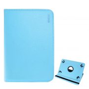   ENKAYHusăpermanentă, efect piele (universal, FLIP, suport de birou, rotativ la 360°, dimensiune 7") LIGHT BLUE