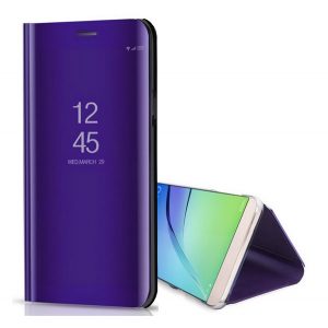 Husă stativă (Active FLIP, deschidere laterală, desktop, suprafață oglindită, Husă oglindă) LILA Samsung Galaxy A7 (2018) SM-A750F