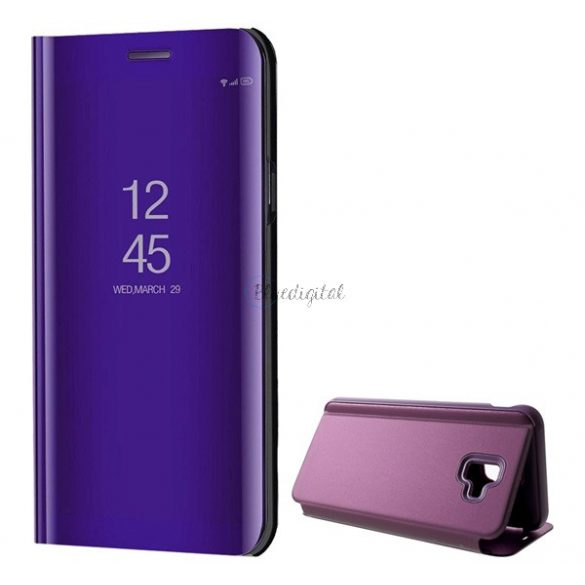 Husă stand-up (FLIP activ, deschidere laterală, funcție de suport pentru desktop, suprafață oglindă, husă Mirror View) PURPLE Samsung Galaxy J6 Plus (SM-J610F)