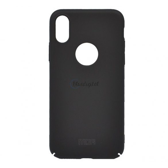 Protectie pentru telefon din plastic MOFI (ultra-subtire, decupaj logo) NEGRU Apple iPhone XS 5.8, Apple iPhone X 5.8