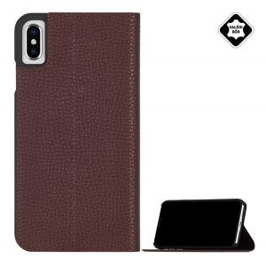 Husa CASE-MATE BARELY THERE FOLIO in picioare, piele naturala (FLIP, deschidere laterala, suport card bancar, functie suport birou) MARO Apple iPhone XS Max 6.5