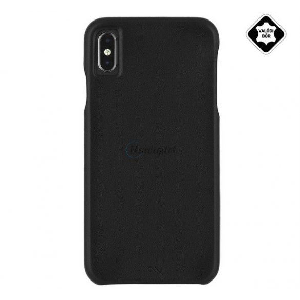 Protector de telefon din plastic CASE-MATE BARELY THERE (ultra-subtire, spate din piele naturala) NEGRU Apple iPhone XS Max 6.5