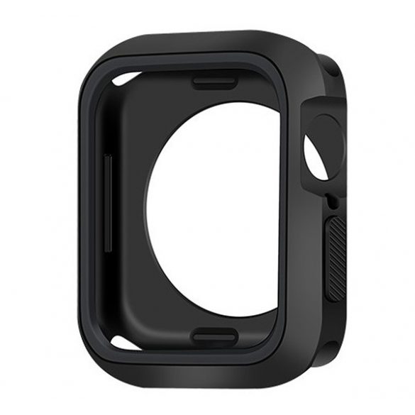 Cadru din silicon (rezistent la șocuri) NEGRU Apple Watch Series 4 44mm, Apple Watch Series 5 44mm, Apple Watch Series 6 44mm, Apple Watch Series SE 44mm