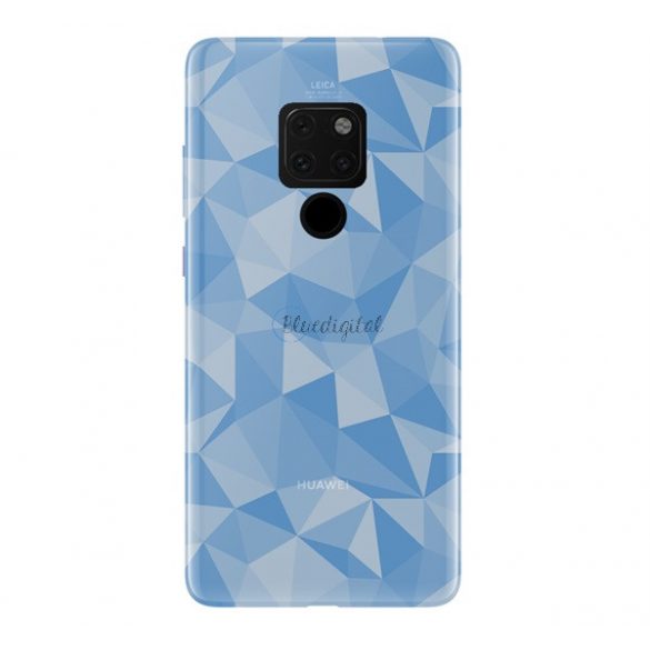 Protectie din silicon pentru telefon (3D, model diamant) ALBASTRU DESCHIS Huawei Mate 20