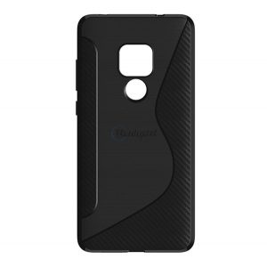 Protectie din silicon pentru telefon (S-line, model carbon) NEGRU Huawei Mate 20