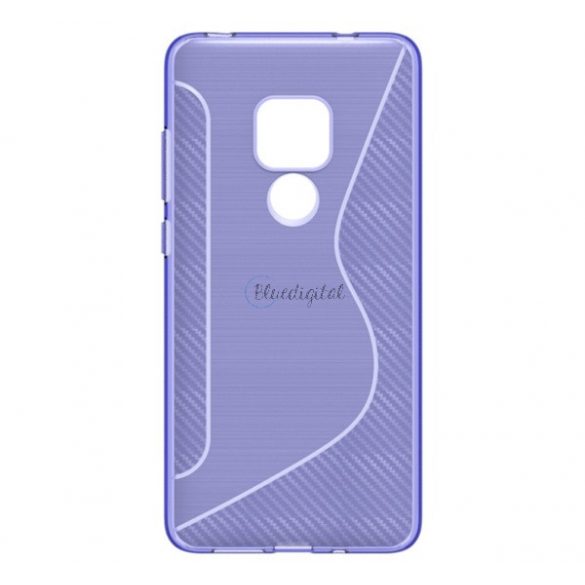 Protector de telefon din silicon (S-line, model carbon) PURPLE Huawei Mate 20