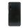 Protectie telefon MOFI din plastic (cadru silicon, spate cu efect piele) NEGRU Samsung Galaxy A7 (2018) SM-A750F