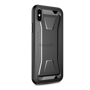 Protector de telefon din silicon IPAKY PHANTOM (rezistenta la impact mediu, model diamant) NEGRU Apple iPhone XS Max 6.5