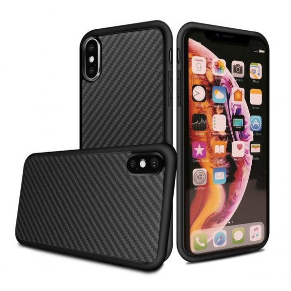 Husă de telefon din silicon (Kevlar) negru Apple iPhone XS Max 6.5