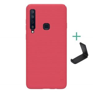 NILLKIN SUPER FROSTED plastic protecțiede telefon (cauciucat suprafață aspră + suport desktop) PIROS Samsung Galaxy A9 (2018) SM-A920