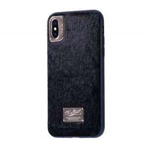 Protector de telefon din plastic WK (spate din plastic, strat de pluș) NEGRU Apple iPhone XS Max 6.5