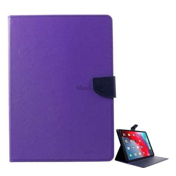 Husă MERCURY Goospery Fancy în picioare, efect piele (FLIP, deschidere laterală, suport de masă, model textil) PURPLE Apple IPAD Pro 11 (2018)