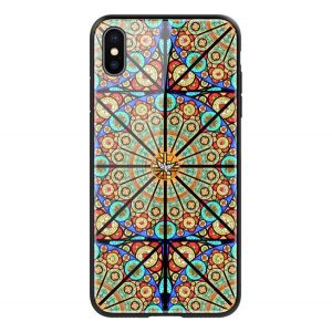 Cadru din silicon de protecție pentru telefon NILLKIN BRILLIANCE (BUMPER, rezistență medie la impact, spate din sticlă călită, model mandala) CULOARE Apple iPhone XS 5.8, Apple iPhone X 5.8