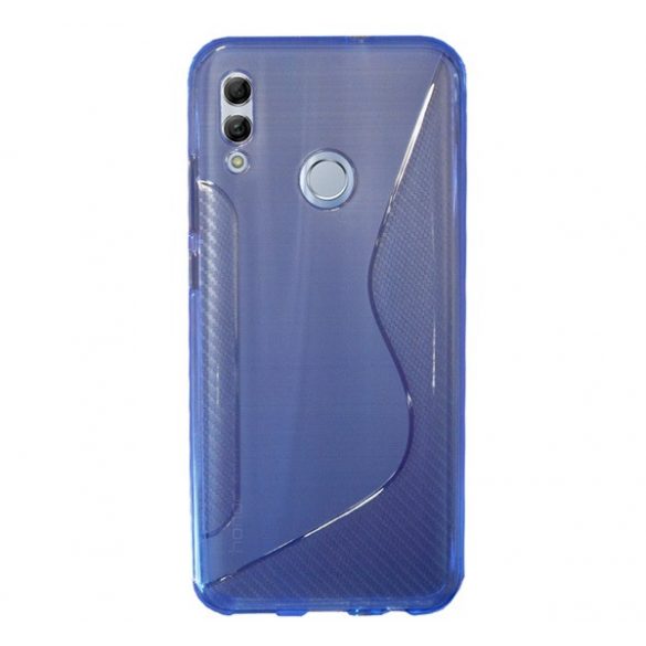 Husă silicon pentru telefon (S-line, model de carbon) albastrupentru Huawei P Smart (2019), Honor 10 Lite