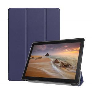 Husă stativă cu efect de piele (FLIP, deschidere laterală, funcție suport desktop TRIFOLD) BACKPAPER Lenovo Tab E10 (TB-X104F)