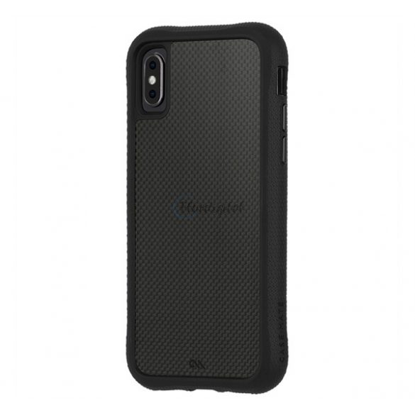 Protectie de telefon din silicon CASE-MATE CARBON FIBER (BUMPER, rezistenta medie la impact, spate din fibra de carbon reala) NEGRU Apple iPhone XS Max 6.5