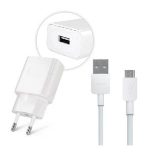 Încărcător de rețea HUAWEI Priză USB (10W, încărcător rapid + cablu microUSB PY0857) ALB