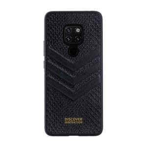 Protector de telefon din plastic NILLKIN PRESTIGE (cadru silicon, panou din spate cu efect piele, model cu efect piele de sarpe) NEGRU Huawei Mate 20