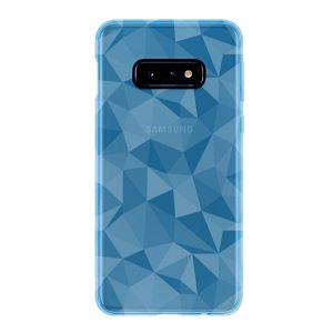 Protectie din silicon pentru telefon (3D, model de diamant) ALBASTRU DESCHIS Samsung Galaxy S10e (SM-G970)