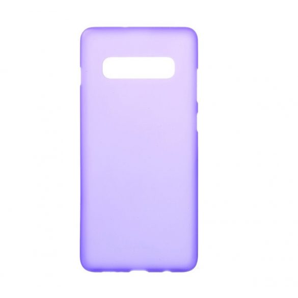 Husă siliconică pentru telefon (mată) LILA Samsung Galaxy S10 (SM-G973)