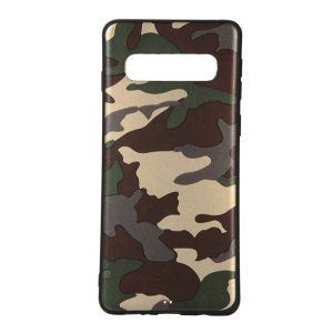 Husă silicon pentru telefon (model camuflaj) ZÖLD Samsung Galaxy S10 (SM-G973)