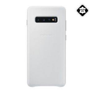 SAMSUNG plastic protecțiede telefon (piele naturală spate Husă) alb  Samsung Galaxy S10 Plus (SM-G975)