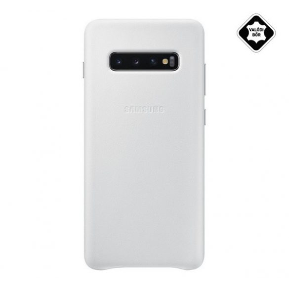 SAMSUNG plastic protecțiede telefon (piele naturală spate Husă) alb  Samsung Galaxy S10 Plus (SM-G975)