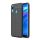 Protectie de telefon din silicon (rezistenta medie la impact, efect piele, model de cusaturi) NEGRU Huawei Y7 2019 (Y7 Prime 2019)