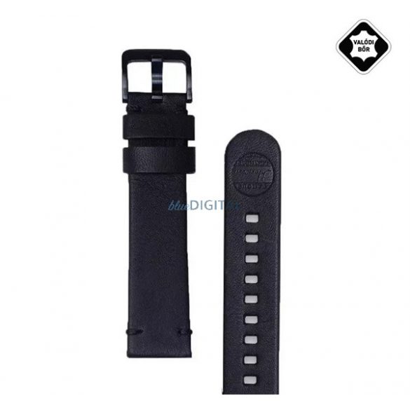 Conceput pentru SAMSUNG BRALOBA ESSEX Strap (universal, 20mm, piele naturală) BLACK