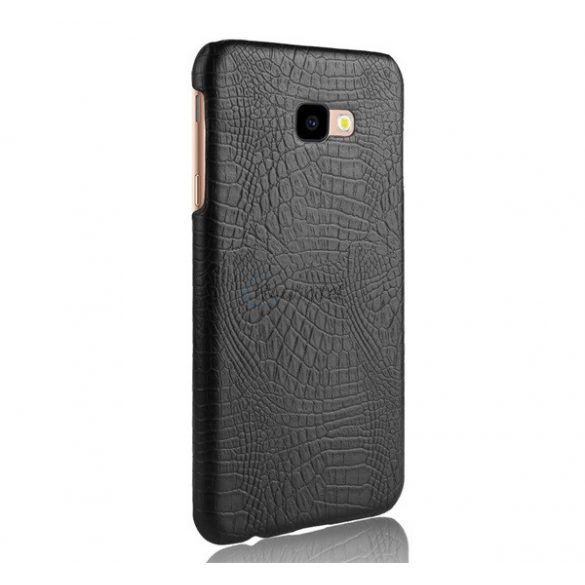 Protectie din plastic pentru telefon (efect piele, model crocodil) NEGRU Samsung Galaxy J4 Plus (SM-J415F)