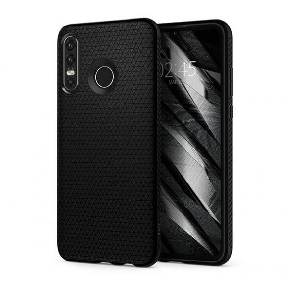 SPIGEN LIQUID AIR Husă silicon pentru telefon (rezistent la șocuri, bubble heel, diamant) negru Huawei P30 Lite (Nova 4e)