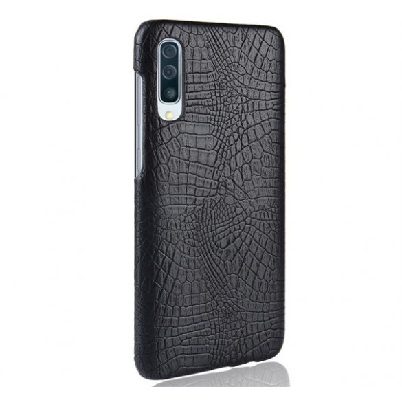 Protecție din plastic pentru telefon (efect piele, model piele de crocodil) negru Samsung Galaxy A50 (SM-A505F), Samsung Galaxy A30s (SM-A307F), Samsung Galaxy A50s (SM-A507F)