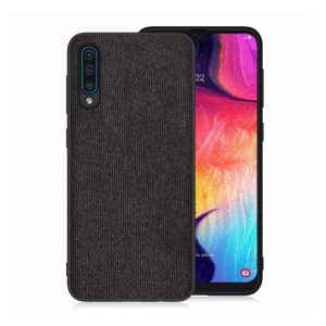 Husă silicon pentru telefon (spate textil) negru Samsung Galaxy A50 (SM-A505F), Samsung Galaxy A30s (SM-A307F), Samsung Galaxy A50s (SM-A507F)