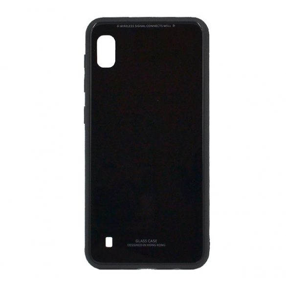 Protectie din plastic pentru telefon (rezistenta la impact mediu, spate din sticla) NEGRU Samsung Galaxy A10 (SM-A105F)