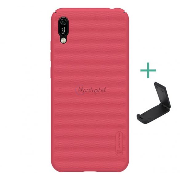 Protectie de telefon din plastic NILLKIN SUPER FROSTED (cauciucat, suprafata aspra + suport de masa) ROSU Huawei Y6 2019 (Y6 Prime 2019)