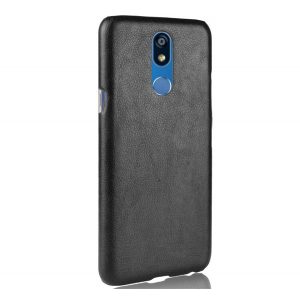 Protectie din plastic pentru telefon (efect piele) NEGRU LG K40 LMX420 (K12 Plus)