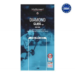 MYSCREEN DIAMOND GLASS EDGE sticla de protectie pentru ecran (2.5D, lipici integral, adeziv pe toata suprafata, rezistent la zgarieturi, 0,33 mm, 9H) NEGRU Huawei Nova 4