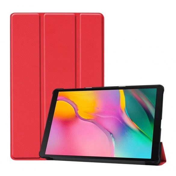 Husă stativă, efect piele (FLIP activ, deschidere laterală, funcție suport birou TRIFOLD) PIROS Samsung Galaxy Tab A 10.1 WIFI (2019) SM-T510, Samsung Galaxy Tab A 10.1 LTE (2019) SM-T515