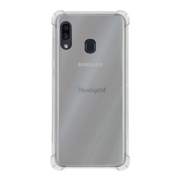 Protectie de telefon din plastic ROAR JELLY ARMOR (cadru din silicon, rezistenta medie la impact, colt cu perna de aer) TRANSPARENT Samsung Galaxy A30 (SM-A305F), Samsung Galaxy A20 (SM-A205F)