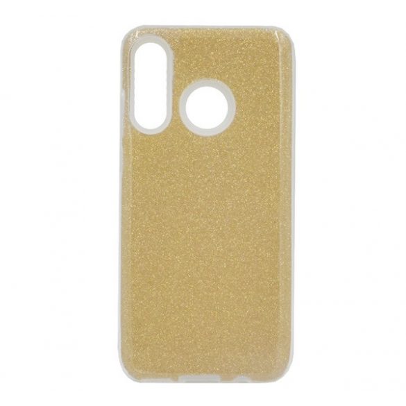 Husă silicon pentru telefon (interior din plastic, spate lucios) GOLD pentru Huawei P30 Lite (Nova 4e)